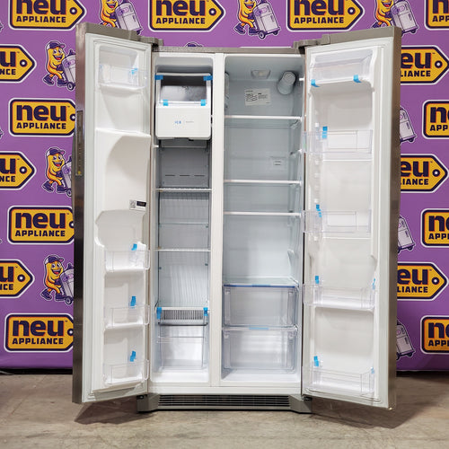 Pictures of Frigidaire 33" Wide 22.3 cu. ft. ENERGY STAR Side by Side Refrigerator Stainless Steel with Exterior Water and Ice Dispenser 22SD024 - FRSS2323AS - Open Box - Neu Appliance Outlet - Discount Appliance Outlet in Austin, Tx