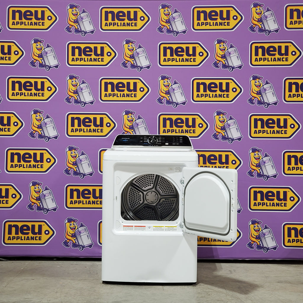 Frigidaire 4.1 Cu. Ft. Top Load Washer with 12 Wash Cycles and Quick Wash Cycle FFTW4120SW - Scratch and Dent (Minor) and Frigidaire 7 Cu. Ft. Electric Dryer in White 16116 - FLVE7523BW - Scratch & Dent (Moderate)