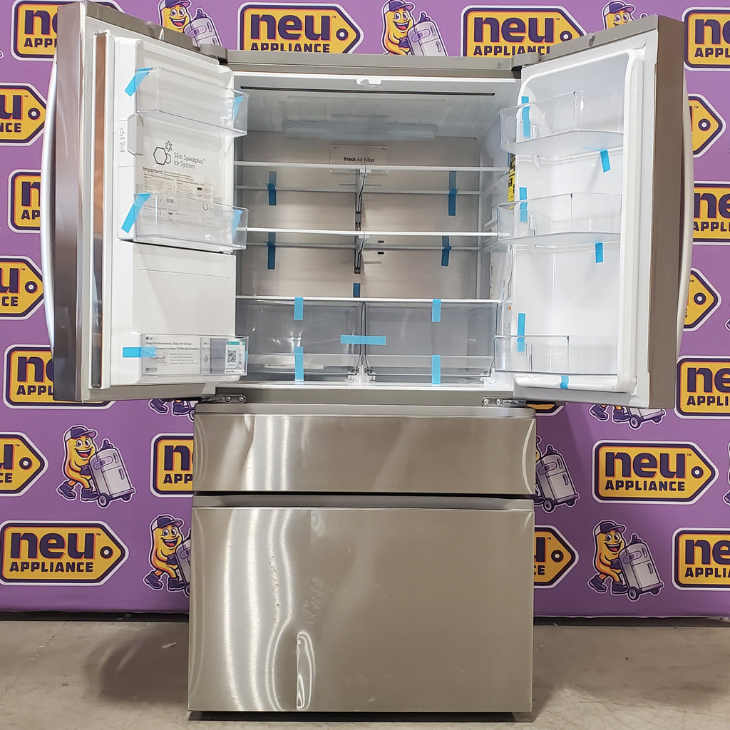 LG 29 cu. ft. Smart Standard-Depth MAX™ 4-Door French Door Refrigerator with Full-Convert Drawer™ in Print Proof Stainless Steel 5SD271 - LF29H8330S - Scratch & Dent (Moderate)