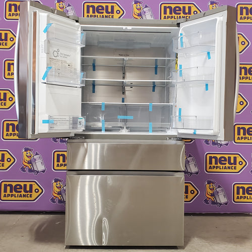 LG 29 cu. ft. Smart Standard-Depth MAX™ 4-Door French Door Refrigerator with Full-Convert Drawer™ in Print Proof Stainless Steel 5SD271 - LF29H8330S - Scratch & Dent (Moderate)