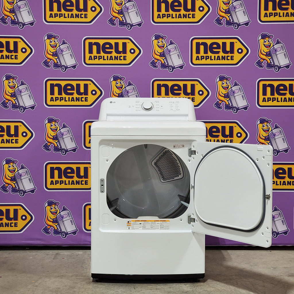 Pictures of LG 7.3 Cu. Ft. Electric Rear Control Ultra Large Capacity Dryer in White with Sensor Dry 6SD99 - DLE6100W - Open Box - Neu Appliance Outlet - Discount Appliance Outlet in Austin, Tx