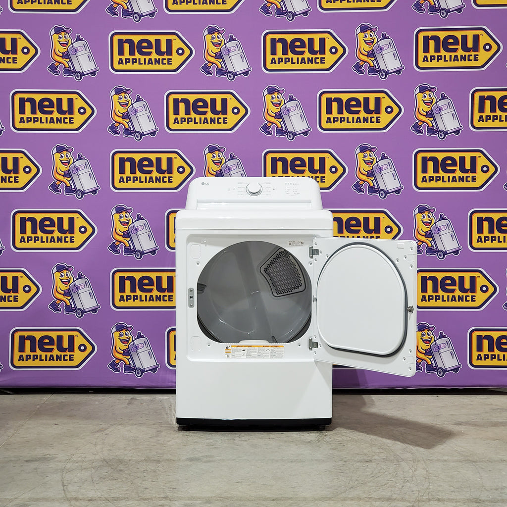 Pictures of LG 7.3 Cu. Ft. Electric Rear Control Ultra Large Capacity Dryer in White with Sensor Dry 6SD58 - DLE6100W - Open Box - Neu Appliance Outlet - Discount Appliance Outlet in Austin, Tx