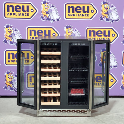 TCL 23.4-in W 20 -Bottles Stainless Steel Dual Zone Cooling Built-in/Freestanding Indoor Wine Cooler 5SD239 - B422D - Scratch & Dent (Minor)