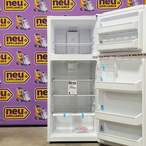 Frigidaire Top Freezer 18 Cu. Ft. Capacity Refrigerator with Spacious Interior Storage and Bright LED Lighting in White 3SD1058 - FFHT1822UW - Scratch and Dent (Minor)