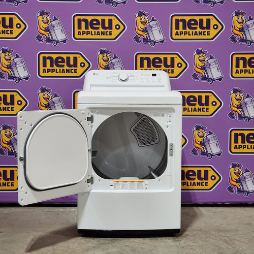 LG 7.3 cu. ft. Ultra Large High Efficiency Electric Dryer in White 24SD04 - DLE7000W - Scratch & Dent (Minor)