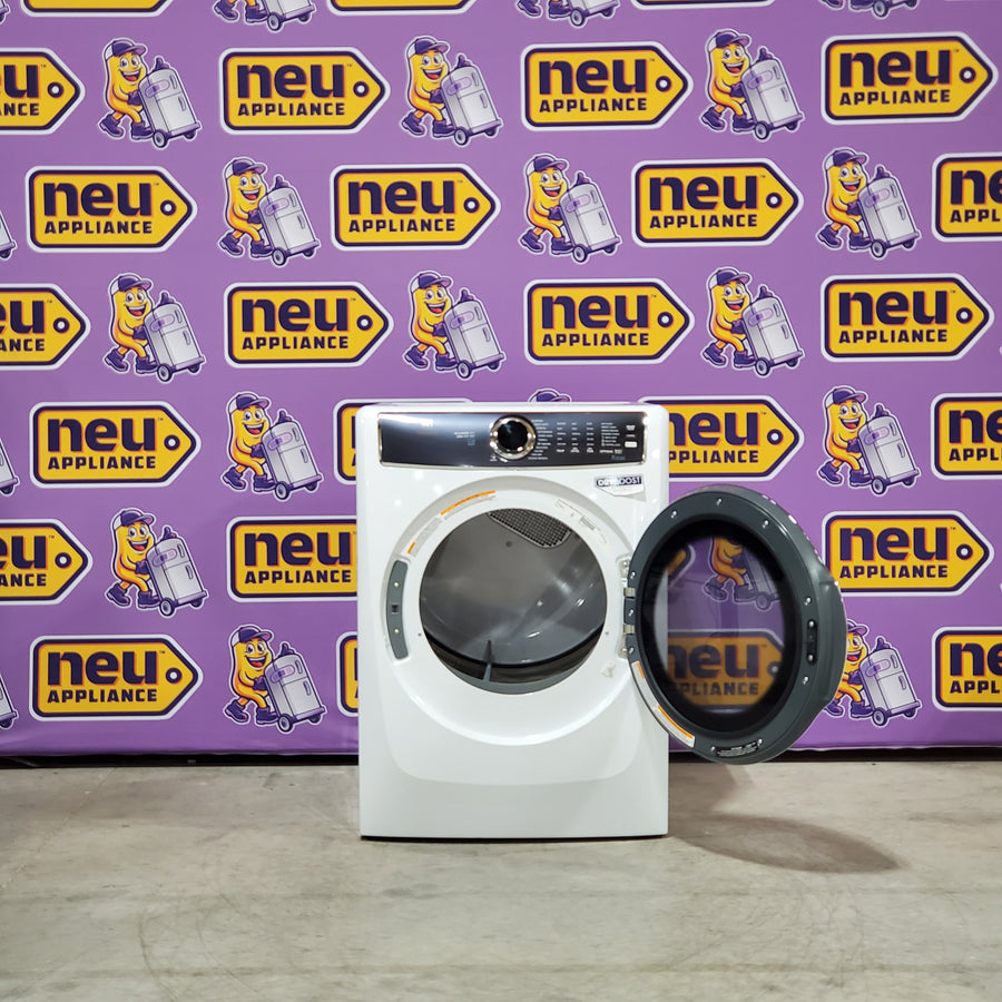 Electrolux 4.5 Cu.Ft. Stackable Front Load Washer with Steam and SmartBoost Wash System ELFW7637AW - Scratch & Dent (Moderate) and Electrolux 8.0 cu. ft. Front Load Electric Dryer with Perfect Steam ELFE7637AW - Scratch & Dent (Minor)