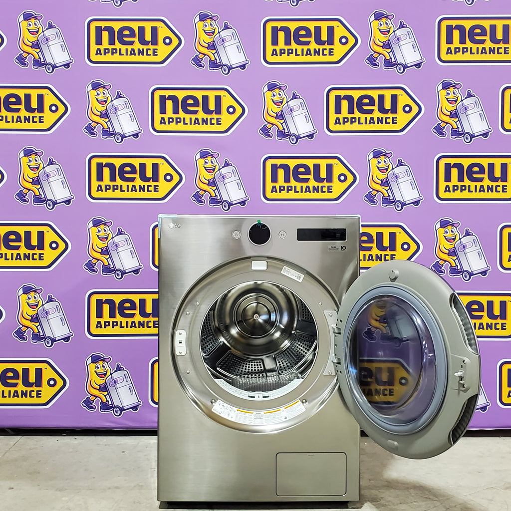 LG 4.5 cu. ft. Smart Front Load Washer with TurboWash® 360° and ezDispense® WM5700HVA - Scratch & Dent (MInor) and LG Smart Mega Capacity 7.8 Cu. Ft. Front Load Dryer with Dual Inverter Heat Pump Technology 16113 - DLHC5502V - Open Box