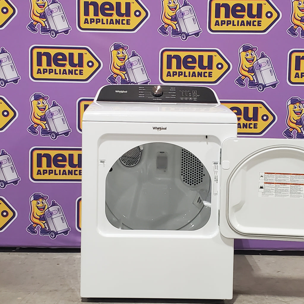 5.2–5.3 Cu. Ft. Whirlpool® Top Load Washer in White with Removable Agitator WTW6157PW - Open Box and 7.0 Cu. Ft. Whirlpool® Top Load Electric Dryer in White with Moisture Sensor 16079 - WED6150PW - Scratch & Dent (Minor)