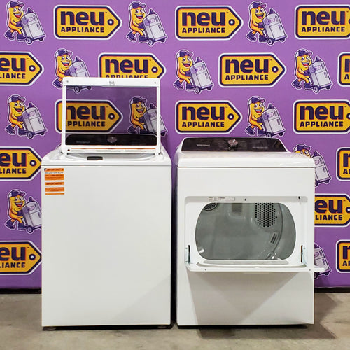 Whirlpool 4.6 Cu. Ft. Top Load Impeller Washer with Built-in Faucet WTW5020SW  - Scratch & Dent (Minor) and Whirlpool 7.0 cu. ft. Electric Dryer with Hamper Door 16091 - WED5010LW - Scratch & Dent (Minor)