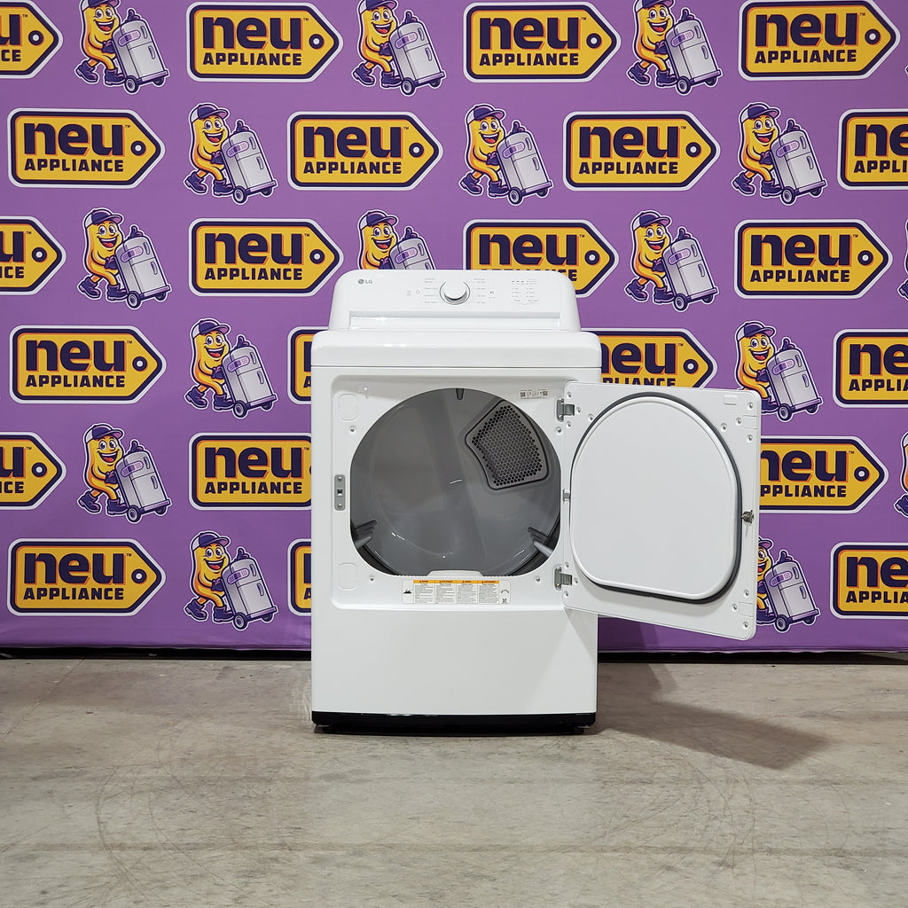 Pictures of LG 7.3 Cu. Ft. Electric Rear Control Ultra Large Capacity Dryer in White with Sensor Dry 6SD89 - DLE6100W - Open Box - Neu Appliance Outlet - Discount Appliance Outlet in Austin, Tx