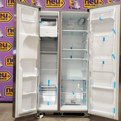 Frigidaire 25.6 cu. ft. ENERGY STAR Side by Side Refrigerator with Exterior Water and Ice Dispenser in Stainless Steel 3SD1078 - FRSS2623AS - Scratch & Dent (Minor)