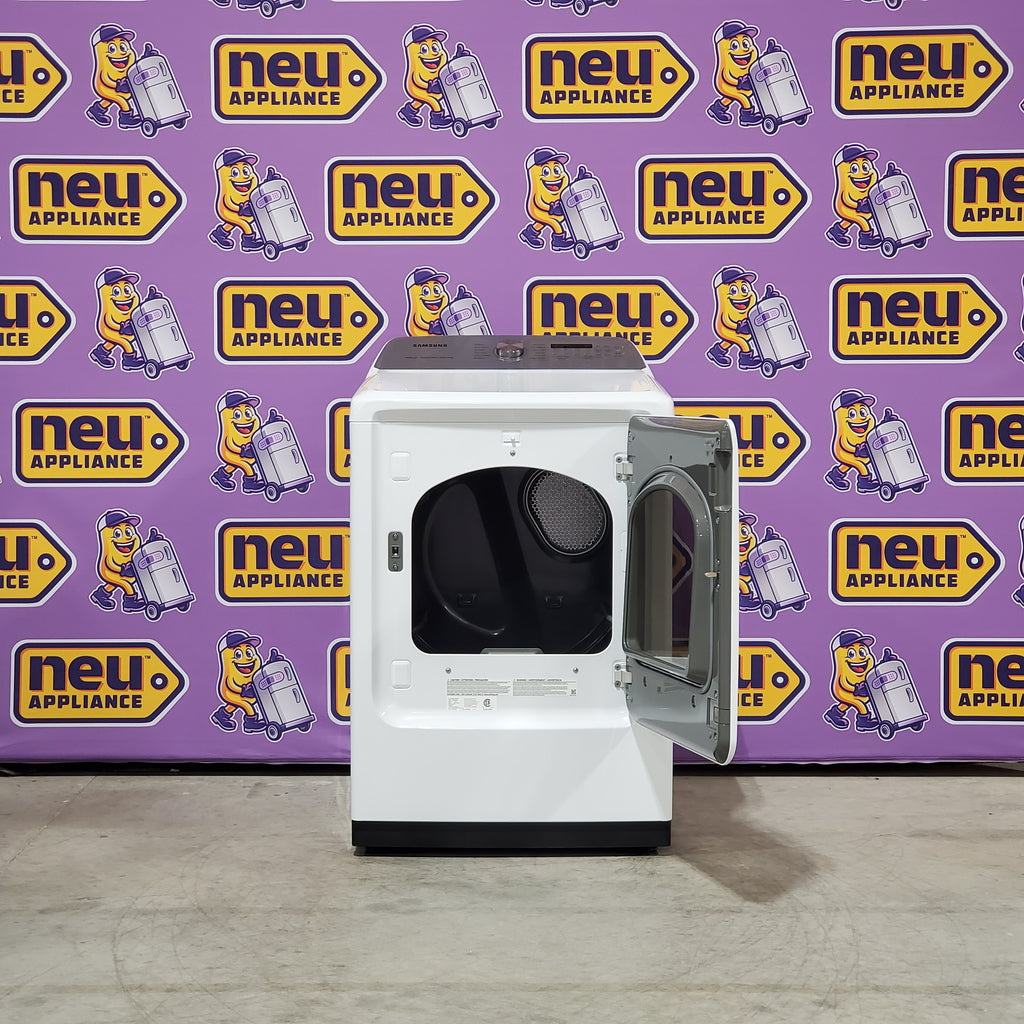 Pictures of Samsung White Smart Electric 7.4 Cu. Ft. Dryer with Sensor Dry and Steam Sanitize+ 6SD40 - DVE52A5500W - Scratch & Dent (Minor) - Neu Appliance Outlet - Discount Appliance Outlet in Austin, Tx