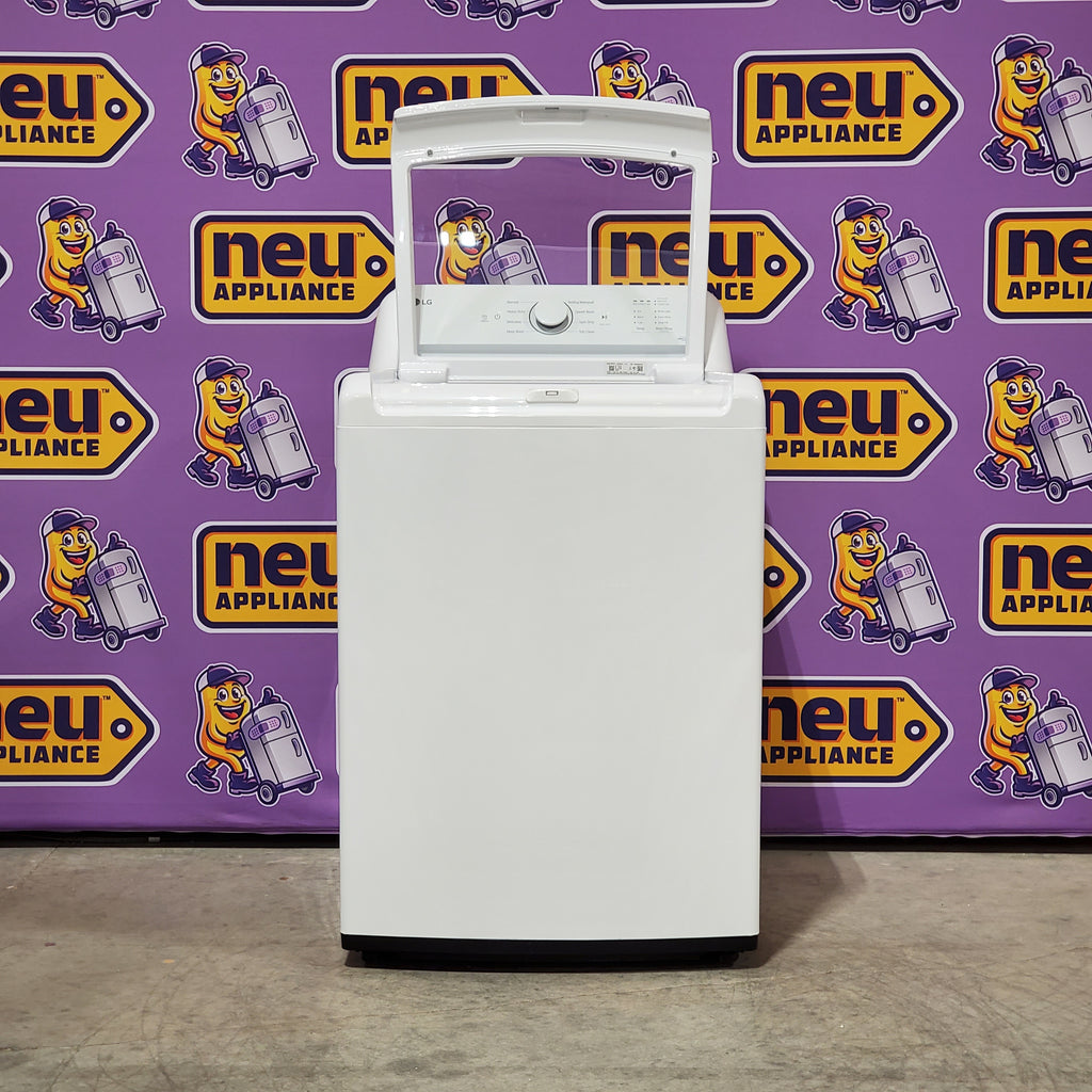 Pictures of LG 4.1 Cu Ft Agitator Top-Load Washer with 4 Way Agitator and TurboDrum Technology in White 25SD114 - WT6105CW - Scratch & Dent (Minor) - Neu Appliance Outlet - Discount Appliance Outlet in Austin, Tx
