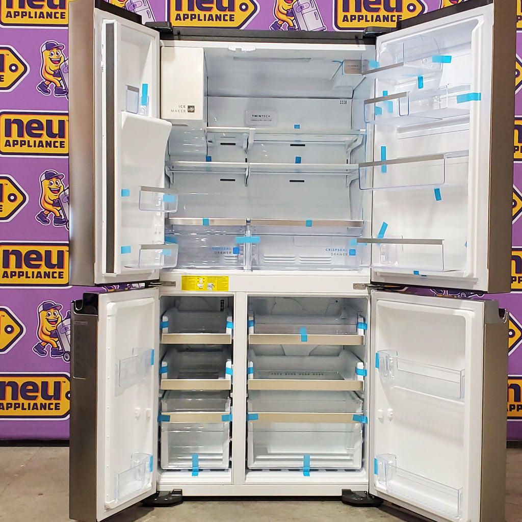 Frigidaire Gallery 22 Cu. Ft. Counter-Depth 4-Door Energy Star Certified Refrigerator in Smudge-Proof Stainless Steel 3SD1003 - GRQC2255BF - Scratch & Dent (Minor)