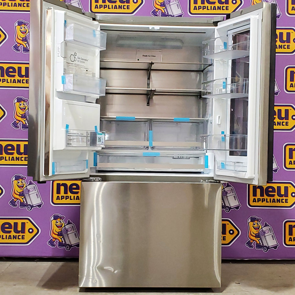 LG 26 cu. ft. Counter-Depth French Door Refrigerator in Stainless Steel with Mirror InstaView™ 3SD917 - LRYKC2606S - Scratch & Dent (Minor)