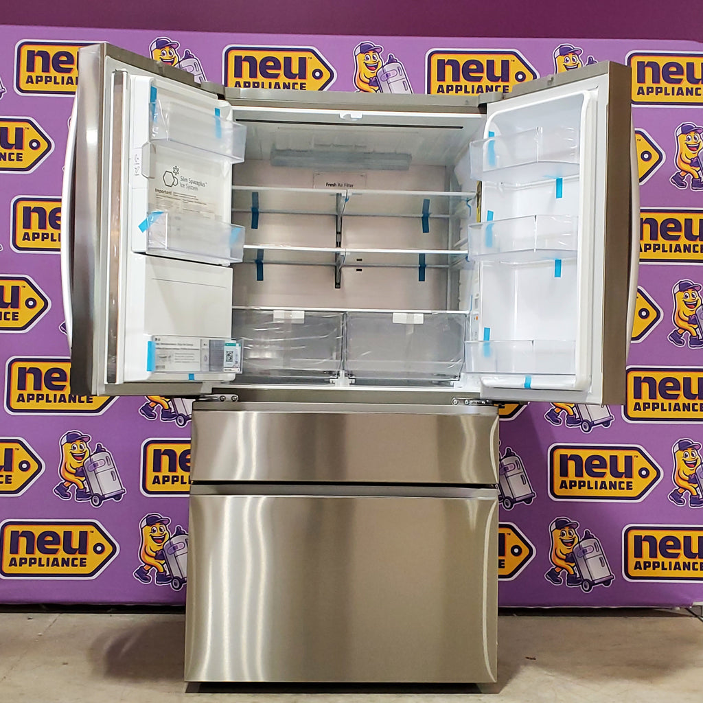 LG 29 cu. ft. Smart Standard-Depth MAX™ 4-Door French Door Refrigerator with Full-Convert Drawer™ in Print Proof Stainless Steel 3SD931 - LF29H8330S - Open Box