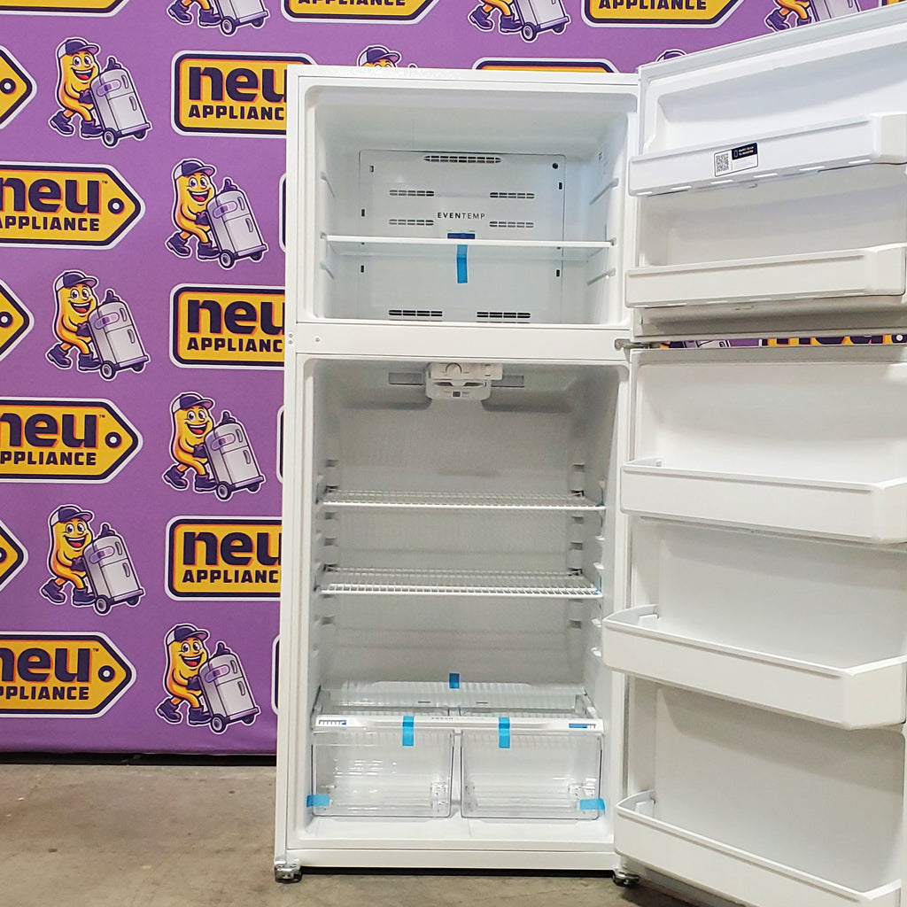 Frigidaire 30" Wide Garage Ready Top Freezer 18 Cu. Ft. Refrigerator with EvenTemp Cooling System and Spacious Interior Storage in White 5SD272 - FFTR1814WW - Scratch & Dent (Minor)