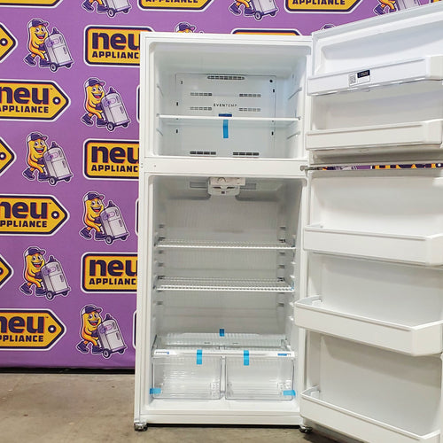 Frigidaire 30" Wide Garage Ready Top Freezer 18 Cu. Ft. Refrigerator with EvenTemp Cooling System and Spacious Interior Storage in White 5SD272 - FFTR1814WW - Scratch & Dent (Minor)