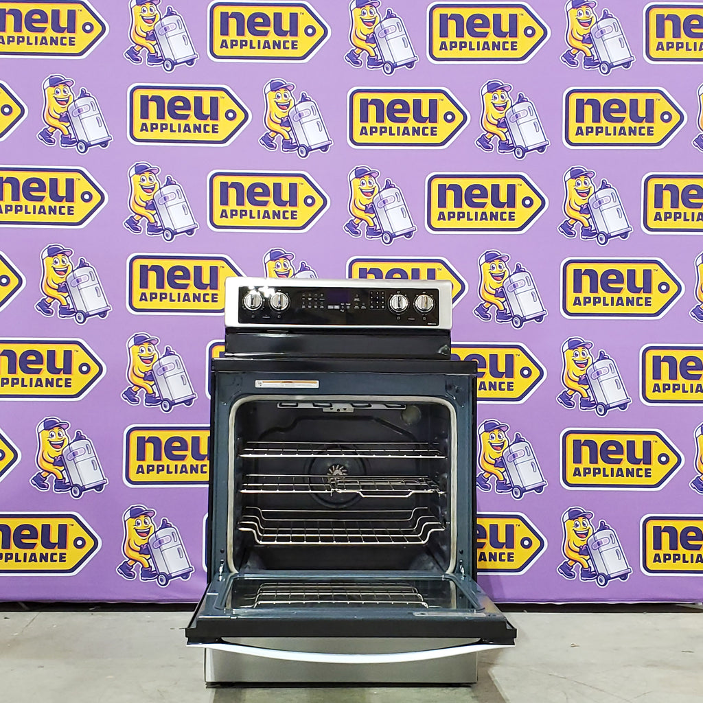 Pictures of Whirlpool Fingerprint Resistant Stainless Steel Glass Top 30 In. 5 Burner Electric 6.4 Cu. Ft. Freestanding Range with True Convection Cooking 1CR02164 - WFE770H0FZ - Certified Refurbished - Neu Appliance Outlet - Discount Appliance Outlet in Austin, Tx