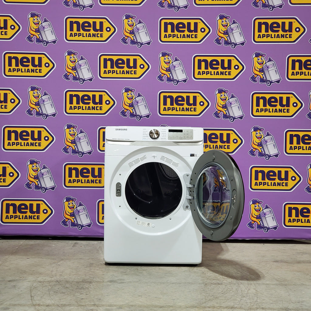 Pictures of Samsung 7.5 cu. ft. Smart Electric Dryer with Steam Sanitize+ in White 6SD39 - DVE45B6300W - Scratch & Dent (Minor) - Neu Appliance Outlet - Discount Appliance Outlet in Austin, Tx