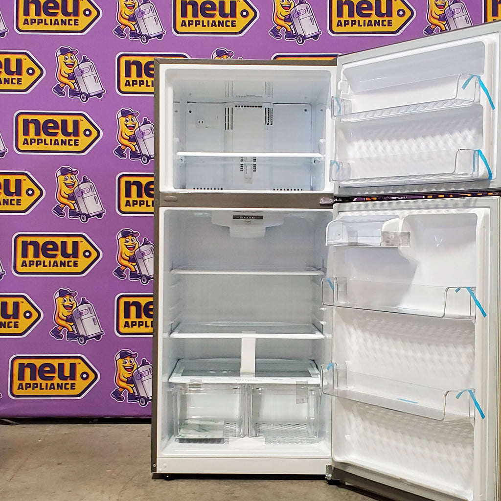 Pictures of LG 20 cu. ft. 30 Inch Wide Top Freezer Refrigerator in Stainless Steel 21SD02 - LTCS20020S - Scratch & Dent (Minor) - Neu Appliance Outlet - Discount Appliance Outlet in Austin, Tx