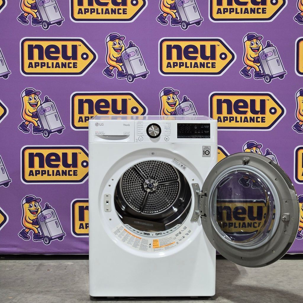 Pictures of LG 2.4 cu.ft. Compact Front Load Washer with Built-In Intelligence WM1455HWA - Scratch & Dent (Minor) and LG 4.2 cu.ft. Smart wi-fi Enabled Compact Front Load Dryer with Dual Inverter HeatPump™ Technology 16215 - DLHC1455W - Open Box - Neu Appliance Outlet - Discount Appliance Outlet in Austin, Tx