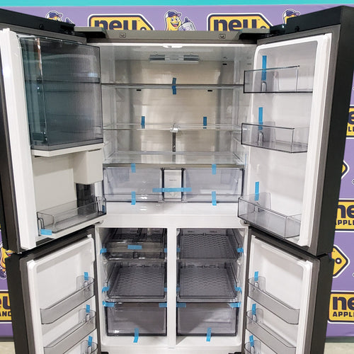 Pictures of Bespoke 29 cu. ft. 4-Door Flex™ Refrigerator with Beverage Zone™ & Auto Open Door in Stainless Steel - Scratch & Dent - Moderate - Neu Appliance Outlet - Discount Appliance Outlet in Austin, Tx