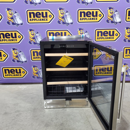 TITTLA 24 in. Single Zone 220 Plus Cans Beverage Refrigerator in Silver with Built-in Beverage Cooler 25136SD657 - KMBR150 - Scratch & Dent (Minor)