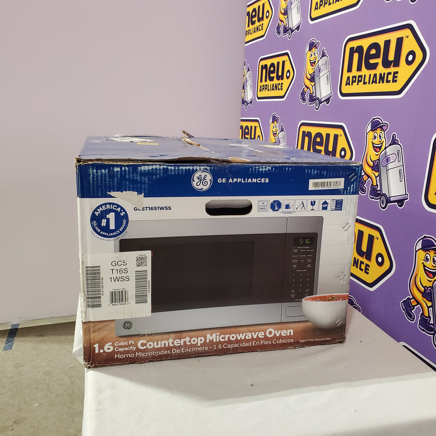 GE® 1.6 Cu. Ft. Countertop Microwave Oven in Stainless Steel SA613 - GCST16S1WSS - Open Box