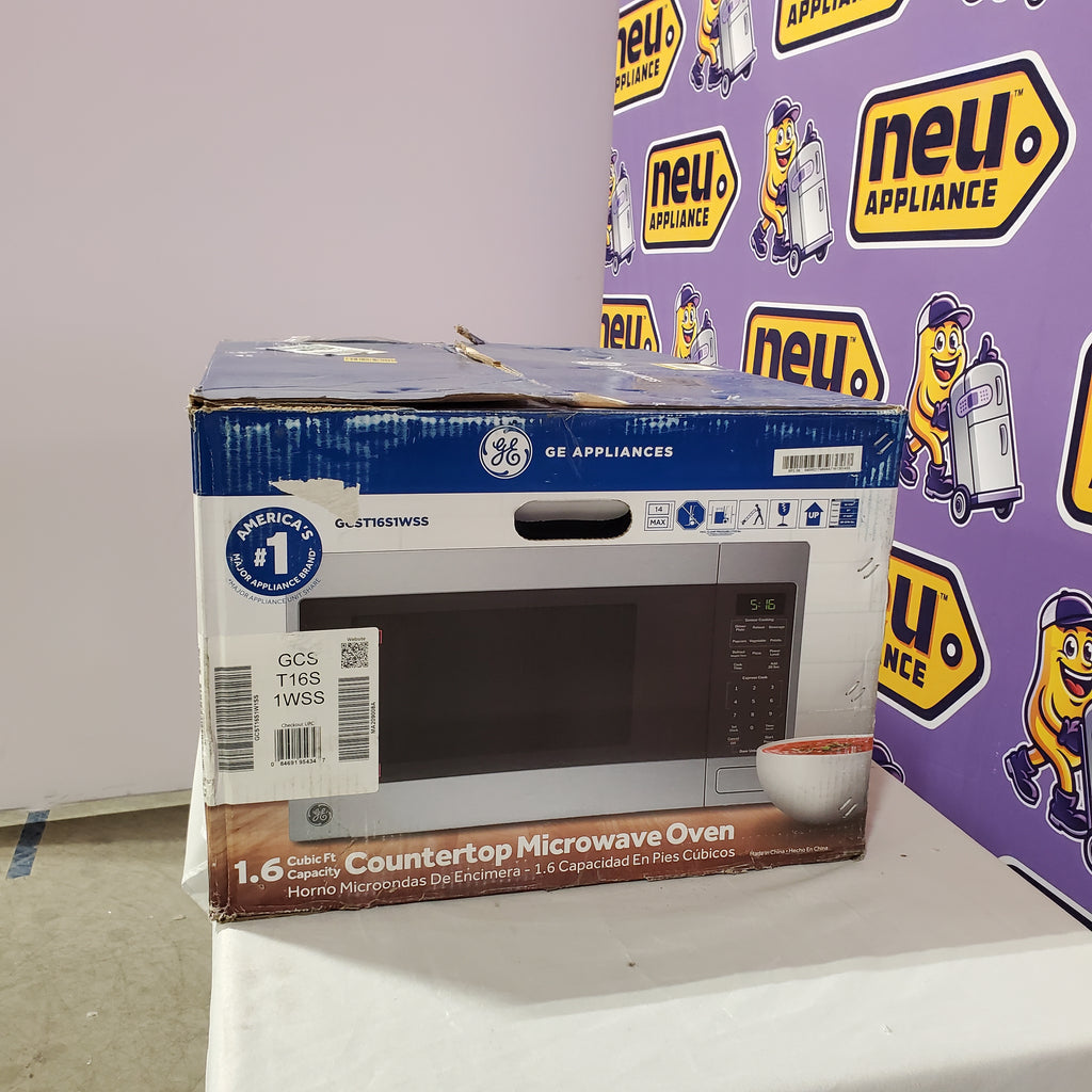 GE® 1.6 Cu. Ft. Countertop Microwave Oven in Stainless Steel SA613 - GCST16S1WSS - Open Box