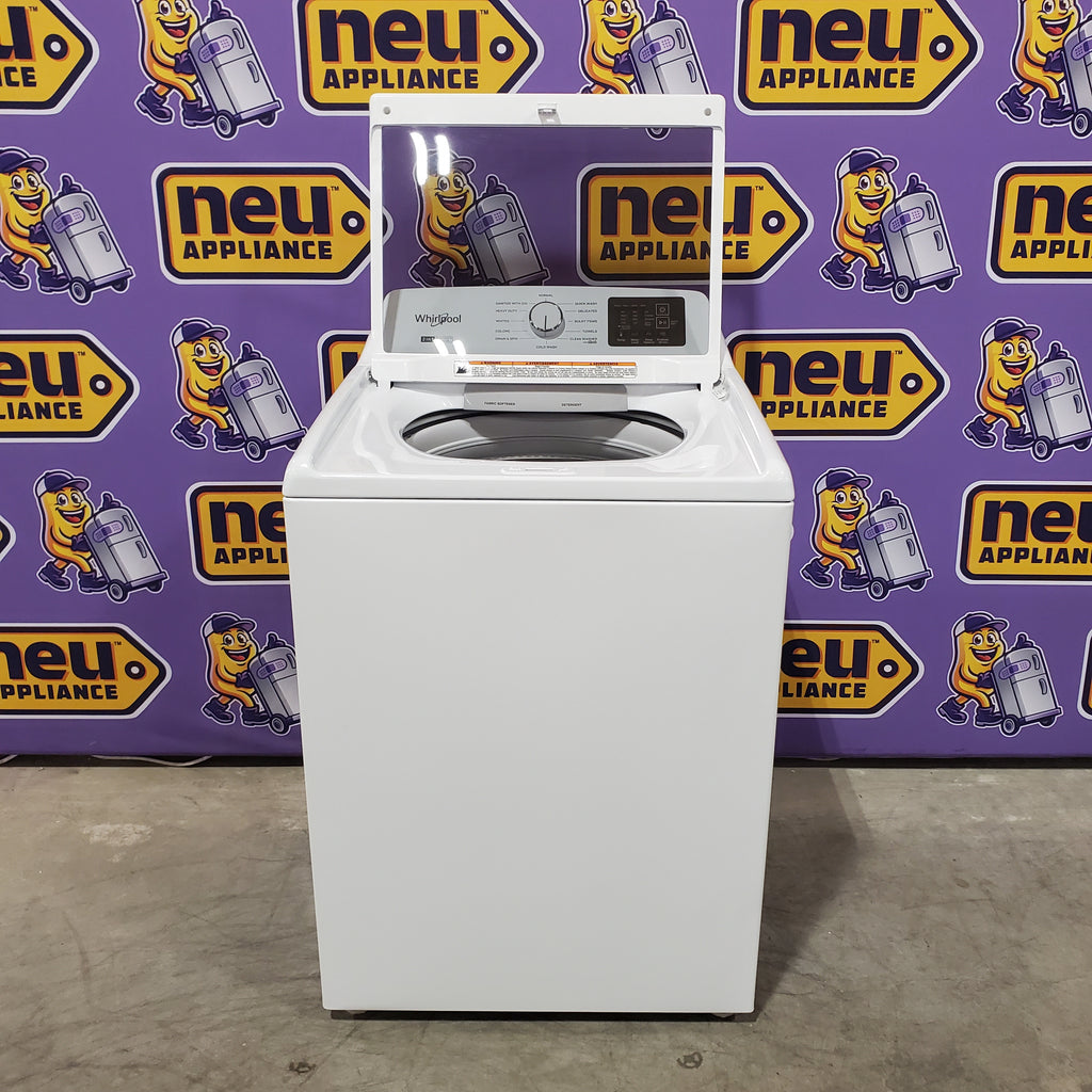 Whirlpool® 4.2-4.3 Cu. Ft. Top Load Washer with 2-in-1 Removable Agitator and Soft Close Glass Lid 22221434 - WTW4307SW - Scratch & Dent (Minor)