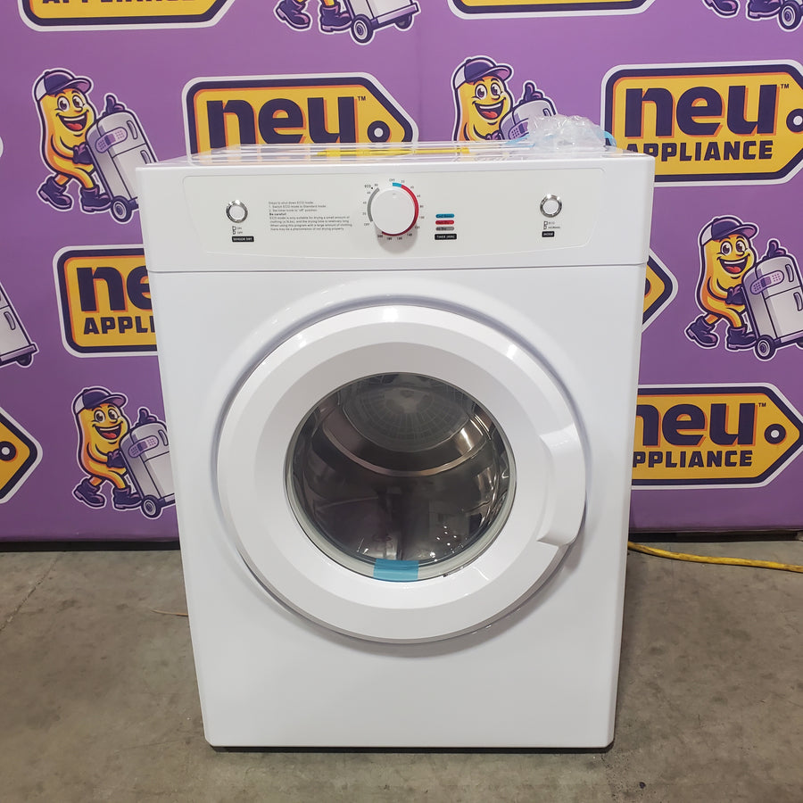 SIMZLIFE 3.5 cu. ft. vented Front Load Stackable Electric Compact Dryer in White with Multiple Drying Modes, Exhaust Hose CD-14 - Open Box