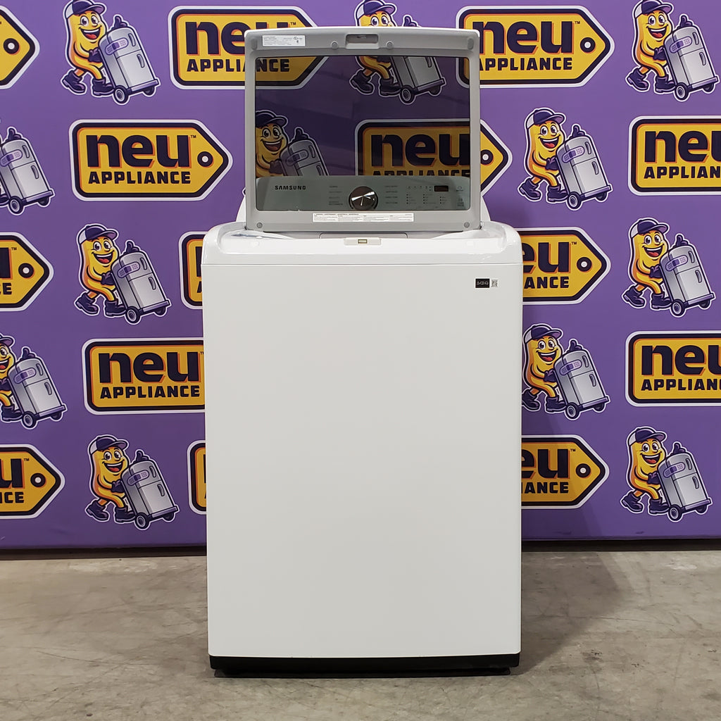 Pictures of Samsung 4.5 cu. ft. Top Load Washer with Vibration Reduction Technology+ in White 3SD643 - WA45T3200AW - Open Box - Neu Appliance Outlet - Discount Appliance Outlet in Austin, Tx