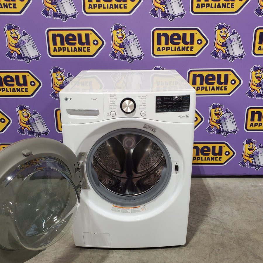 LG 4.5 cu. ft. Front Load Washer with Steam and Built-In Intelligence in White WM4000HWA - Scratch & Dent (Minor) and LG 7.4 cu. ft. Front Load Electric Dryer with TurboSteam and Sensor Dry Technology in White 16188 - DLEX4000W - Scratch & Dent (Minor)