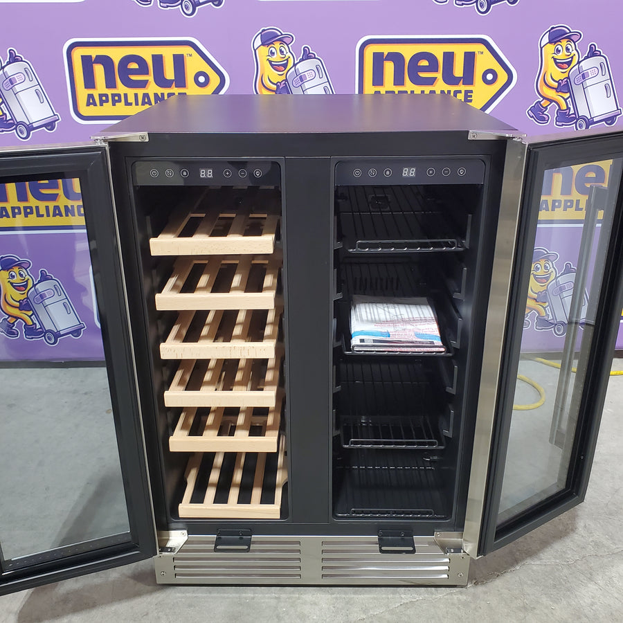BODEGA Cooler 24" Wine and Beverage Cooler Dual Zone 19 Bottles and 57 Cans JC-115DR - Scratch & Dent (Minor)