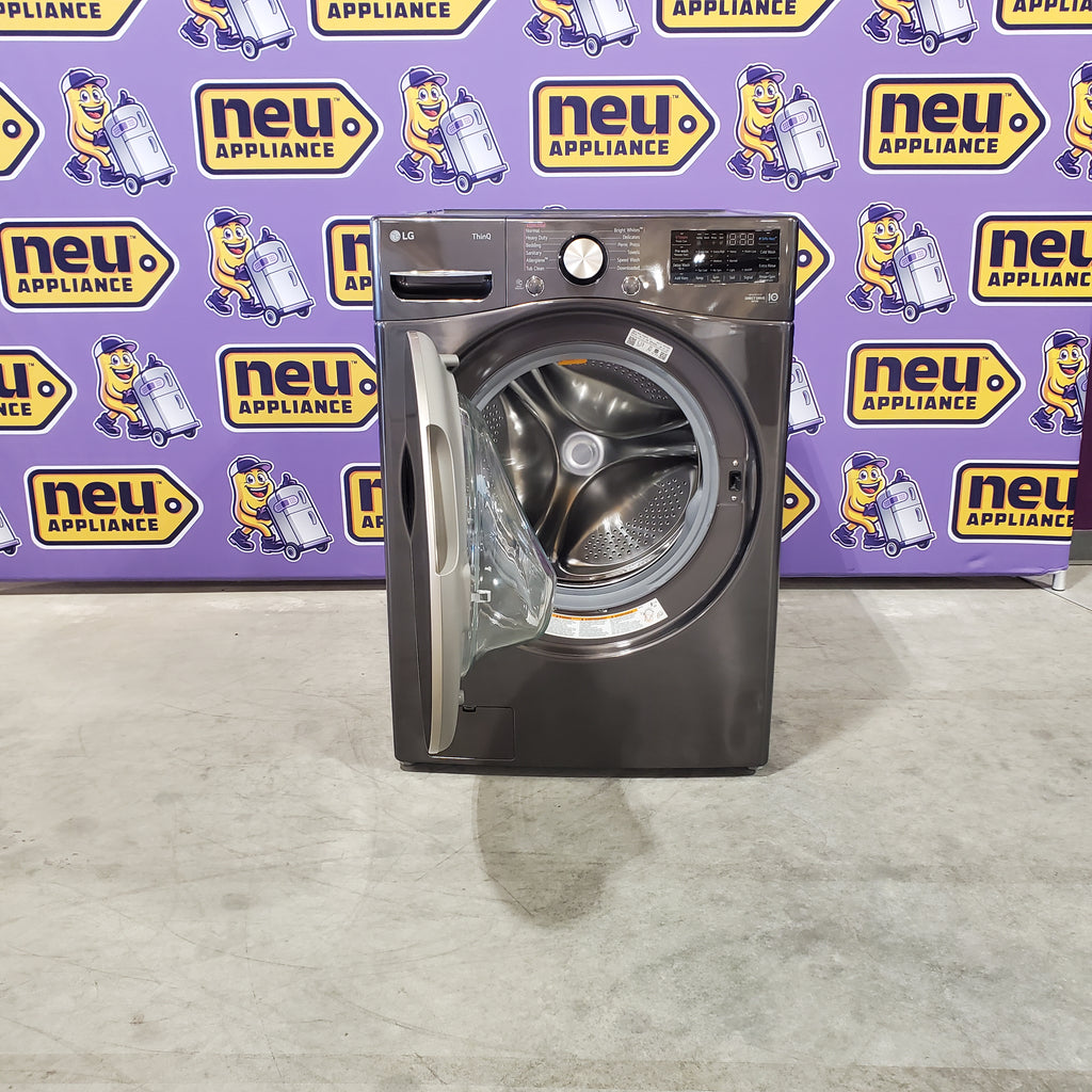 Pictures of LG Stackable Smart Front Load 4.5 Cu. Ft. Washer with TurboWash 360 Technology in Black Steel WM4000HBA - Neu Appliance Outlet - Discount Appliance Outlet in Austin, Tx