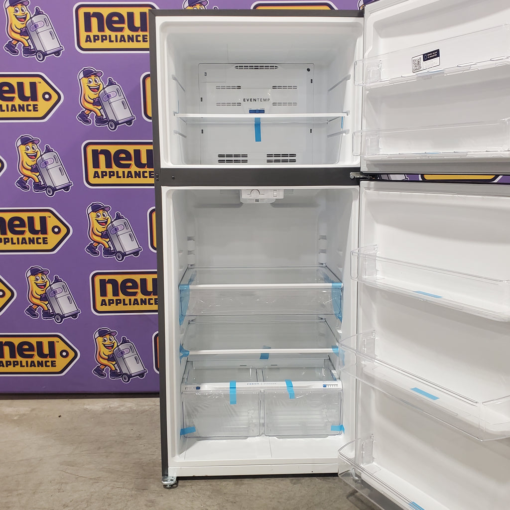 Pictures of Frigidaire 30" Wide 20 cu ft Top Freezer Refrigerator with EvenTemp™ Cooling System in Stainless Steel 3SD837 - FFTR2045VS - Scratch & Dent (Major) - Neu Appliance Outlet - Discount Appliance Outlet in Austin, Tx