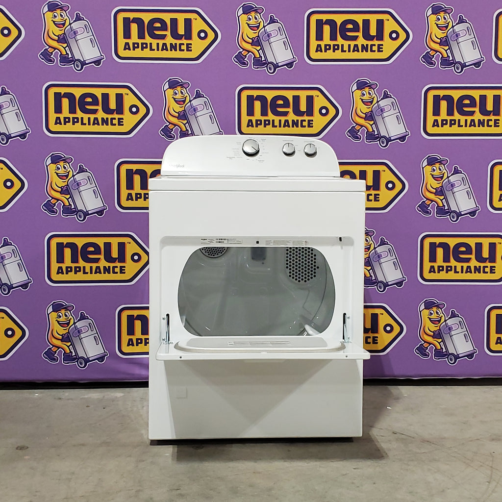 Pictures of Whirlpool 3.5 cu. ft. High Efficiency Top Load Washing Machine with Deep Water Wash WTW4816FW - Open Box and Whirlpool 7.0 cu. ft. Top Load Gas Dryer with AutoDry™ Drying System with Wrinkle Shield™ Option 16033 - WGD4950HW- Scratch & Dent (Minor) - Neu Appliance Outlet - Discount Appliance Outlet in Austin, Tx