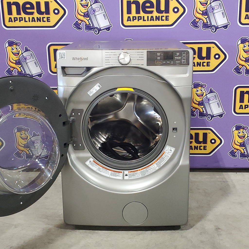 Pictures of Whirlpool 4.5 cu. ft. Smart Front Load ENERGY STAR® Washer with FreshFlow™ Vent System WFW5720RR - Scratch & Dent (Minor) and 7.4 cu. ft. Smart Front Load ENERGY STAR® Electric Dryer with Wrinkle Shield™ Option 16093 0 WED5720RR - Scratch & Dent (Minor) - Neu Appliance Outlet - Discount Appliance Outlet in Austin, Tx