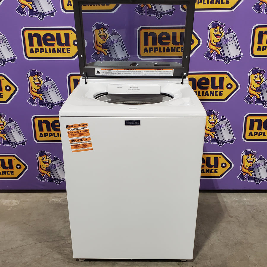 Maytag Top Load 4.8 cu ft Washer with Deep Fill and Slow-Close Glass Lid 30134SD175 - MVW6200KW - Scratch & Dent (Minor)