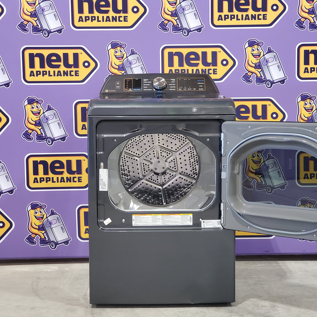 Pictures of GE Profile™ ENERGY STAR® 7.4 cu. ft. Capacity Smart Electric Dryer with Sanitize Cycle and Sensor Dry in Diamond Gray PTD70EBPTDG - Scratch and Dent (Moderate) - Neu Appliance Outlet - Discount Appliance Outlet in Austin, Tx