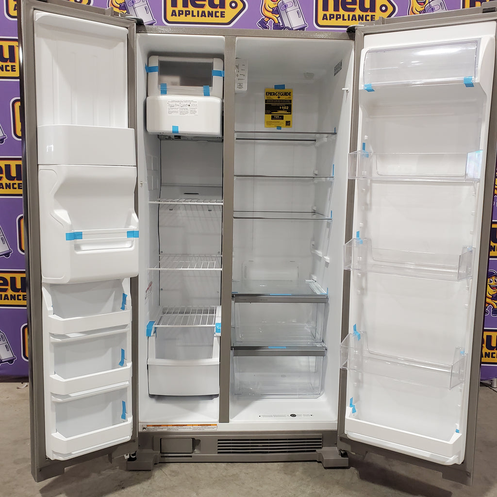 Pictures of Whirlpool 24 cu ft Capacity Side By Side Refrigerator with Ice and Water Dispenser in Fingerprint Resistant Stainless Steel 3SD762 - WRS315SDHZ - Open Box - Neu Appliance Outlet - Discount Appliance Outlet in Austin, Tx