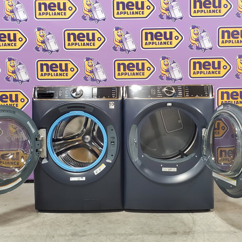 GE Profile 5.3 cu. ft. Smart Front Load Washer with Microban Technology PFW870SPVRS - Scratch & Dent (Minor) and GE Profile Smart Front Load Electric 7.8 Cu. Ft. Capacity Dryer with Steam and Sanitize Cycle 16045 - PFD87ESPVRS - New in Box