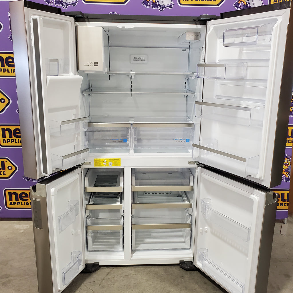 Frigidaire Gallery 22 Cu. Ft. Counter-Depth 4-Door Energy Star Certified Refrigerator in Smudge-Proof Stainless Steel 4SD246 - GRQC2255BF - Scratch & Dent (Minor)