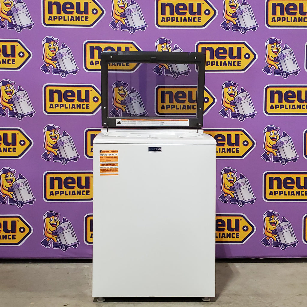 Maytag 5.2 Cu. Ft. Top Load Agitator Washer with Extra Power and Smart Appliance 3SD771 - MTW6205RW - Open Box