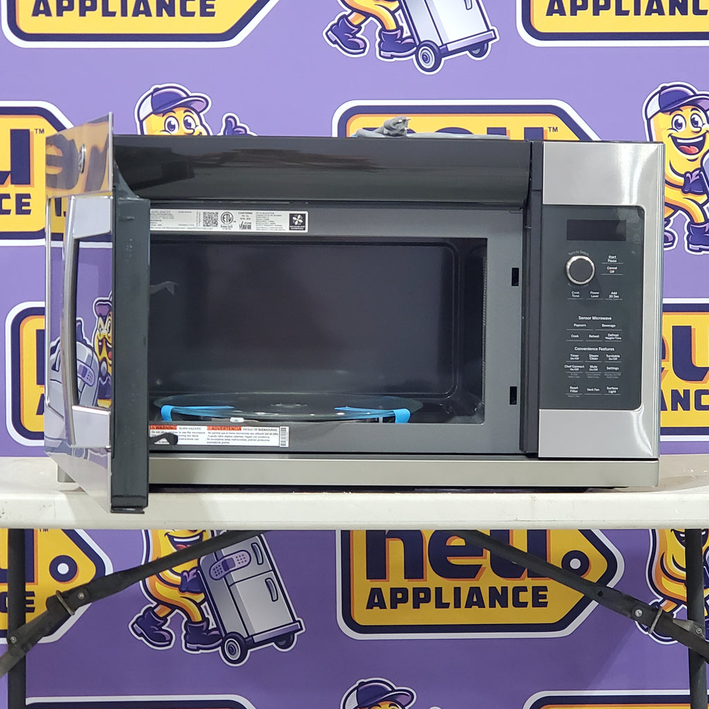 Pictures of GE Profile Stainless Steel Over the Range 2.2 Cu. Ft. Sensor Microwave Oven with Extendable Slide Out Vent and Steam Clean PVM9225SRSS - Open Box - Neu Appliance Outlet - Discount Appliance Outlet in Austin, Tx