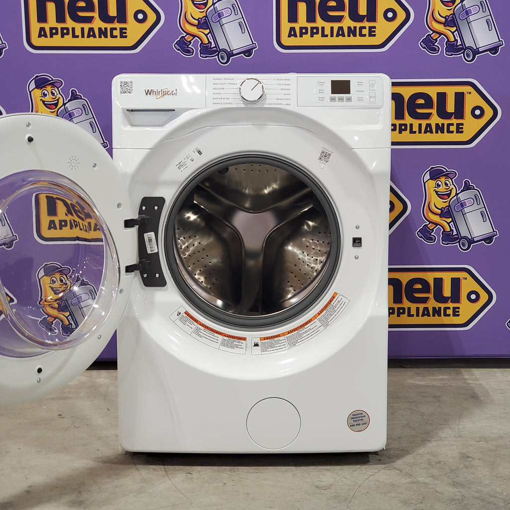 Pictures of Whirlpool White Front Load Energy Star 4.5 Cu. Ft. Washer with Tumble Fresh Option and Sanitize Cycle with Oxi WFW4720RW - Scratch and Dent (Minor) - Neu Appliance Outlet - Discount Appliance Outlet in Austin, Tx