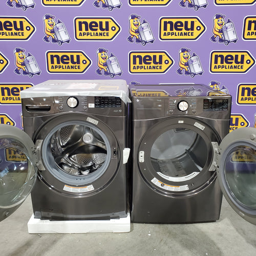 LG Front Load 4.5 Cu. Ft. Washer with TurboWash 360 Technology WM4000HBA - New in Box and LG Smart Wi-Fi Enabled Front Load Electric 7.4 Cu. Ft. Dryer with TurboSteam 16150 - DLEX4000B - Scratch & Dent (Minor)