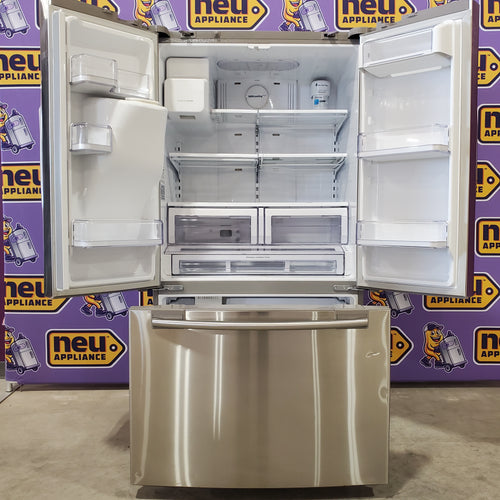 Pictures of Samsung Stainless Steel Counter Depth French Door 23.9 Cu. Ft Refrigerator with Wine Rack RFG238AARS - Certified Refurbished - Neu Appliance Outlet - Discount Appliance Outlet in Austin, Tx