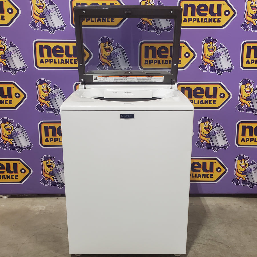 Maytag Top Load 4.8 cu ft Washer with Deep Fill and Slow-Close Glass Lid 30133SD126 - MVW6200KW - Scratch & Dent (Minor)